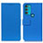 Leather Case Stands Flip Cover Holder M08L for Motorola Moto G71 5G Blue