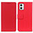 Leather Case Stands Flip Cover Holder M08L for Motorola Moto G73 5G Red