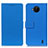 Leather Case Stands Flip Cover Holder M08L for Nokia C20 Plus Blue