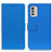 Leather Case Stands Flip Cover Holder M08L for Nokia G60 5G Blue