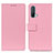 Leather Case Stands Flip Cover Holder M08L for OnePlus Nord CE 5G Pink