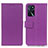 Leather Case Stands Flip Cover Holder M08L for Oppo A16 Purple