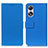 Leather Case Stands Flip Cover Holder M08L for Oppo A18 Blue