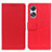 Leather Case Stands Flip Cover Holder M08L for Oppo A18 Red
