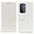 Leather Case Stands Flip Cover Holder M08L for Oppo A54 5G White