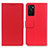 Leather Case Stands Flip Cover Holder M08L for Oppo A55S 5G Red