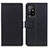 Leather Case Stands Flip Cover Holder M08L for Oppo A94 5G Black