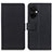 Leather Case Stands Flip Cover Holder M08L for Oppo K11x 5G Black