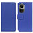 Leather Case Stands Flip Cover Holder M08L for Oppo Reno10 5G Blue