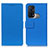 Leather Case Stands Flip Cover Holder M08L for Oppo Reno5 A Blue