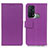 Leather Case Stands Flip Cover Holder M08L for Oppo Reno5 A Purple
