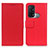 Leather Case Stands Flip Cover Holder M08L for Oppo Reno5 A Red