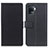 Leather Case Stands Flip Cover Holder M08L for Oppo Reno5 F Black