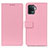 Leather Case Stands Flip Cover Holder M08L for Oppo Reno5 F Pink