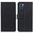 Leather Case Stands Flip Cover Holder M08L for Oppo Reno6 5G Black