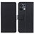 Leather Case Stands Flip Cover Holder M08L for Oppo Reno8 5G Black