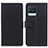 Leather Case Stands Flip Cover Holder M08L for Realme 8 4G Black