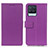 Leather Case Stands Flip Cover Holder M08L for Realme 8 4G Purple