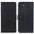 Leather Case Stands Flip Cover Holder M08L for Samsung Galaxy A03 Black