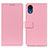 Leather Case Stands Flip Cover Holder M08L for Samsung Galaxy A03 Core Pink