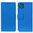 Leather Case Stands Flip Cover Holder M08L for Samsung Galaxy A22s 5G Blue