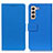 Leather Case Stands Flip Cover Holder M08L for Samsung Galaxy S21 FE 5G Blue