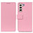 Leather Case Stands Flip Cover Holder M08L for Samsung Galaxy S21 FE 5G Pink