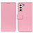 Leather Case Stands Flip Cover Holder M08L for Samsung Galaxy S22 5G Pink