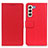 Leather Case Stands Flip Cover Holder M08L for Samsung Galaxy S22 5G Red