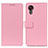 Leather Case Stands Flip Cover Holder M08L for Samsung Galaxy XCover 5 SM-G525F Pink