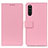 Leather Case Stands Flip Cover Holder M08L for Sony Xperia 10 III SOG04 Pink