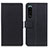 Leather Case Stands Flip Cover Holder M08L for Sony Xperia 5 III Black