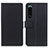 Leather Case Stands Flip Cover Holder M08L for Sony Xperia 5 III SO-53B Black