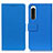 Leather Case Stands Flip Cover Holder M08L for Sony Xperia 5 IV Blue