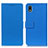 Leather Case Stands Flip Cover Holder M08L for Sony Xperia Ace III SO-53C Blue