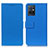 Leather Case Stands Flip Cover Holder M08L for Vivo iQOO Z6 5G Blue