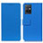 Leather Case Stands Flip Cover Holder M08L for Vivo T1 5G India Blue