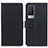 Leather Case Stands Flip Cover Holder M08L for Vivo V21e 5G Black