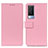 Leather Case Stands Flip Cover Holder M08L for Vivo V21e 5G Pink