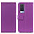 Leather Case Stands Flip Cover Holder M08L for Vivo V21e 5G Purple