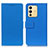 Leather Case Stands Flip Cover Holder M08L for Vivo V23 5G Blue