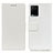 Leather Case Stands Flip Cover Holder M08L for Vivo Y21 White