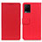 Leather Case Stands Flip Cover Holder M08L for Vivo Y21t Red