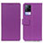 Leather Case Stands Flip Cover Holder M08L for Vivo Y73 (2021) Purple