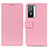 Leather Case Stands Flip Cover Holder M08L for Vivo Y76s 5G Pink