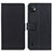 Leather Case Stands Flip Cover Holder M08L for Wiko Y82 Black