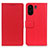 Leather Case Stands Flip Cover Holder M08L for Xiaomi Poco C65 Red