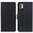 Leather Case Stands Flip Cover Holder M08L for Xiaomi POCO M3 Pro 5G Black