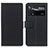 Leather Case Stands Flip Cover Holder M08L for Xiaomi Poco X4 Pro 5G Black