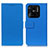 Leather Case Stands Flip Cover Holder M08L for Xiaomi Redmi 10 India Blue